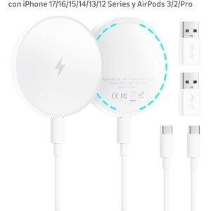 Wireless Charger for iPhone and AirPods - White